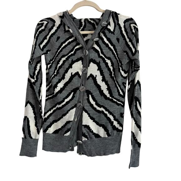 L.A.M.B. Button Up Hooded Sweater 100% Wool - Picture 5 of 16